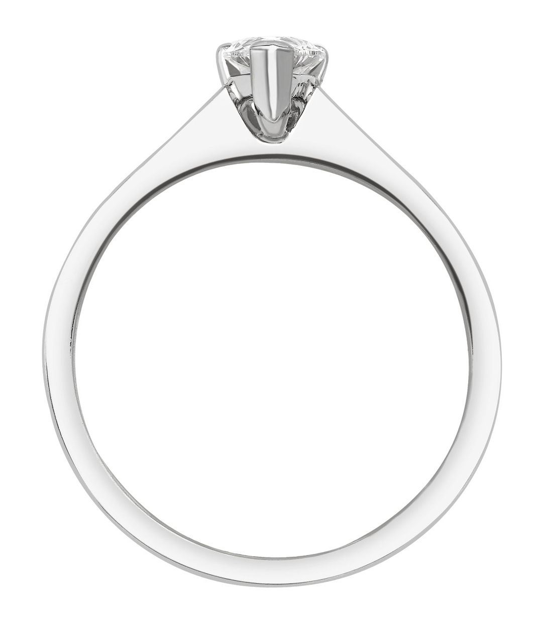 Marquise Cut White Gold Ring with Channel Set Shoulders GRC751 Image 2